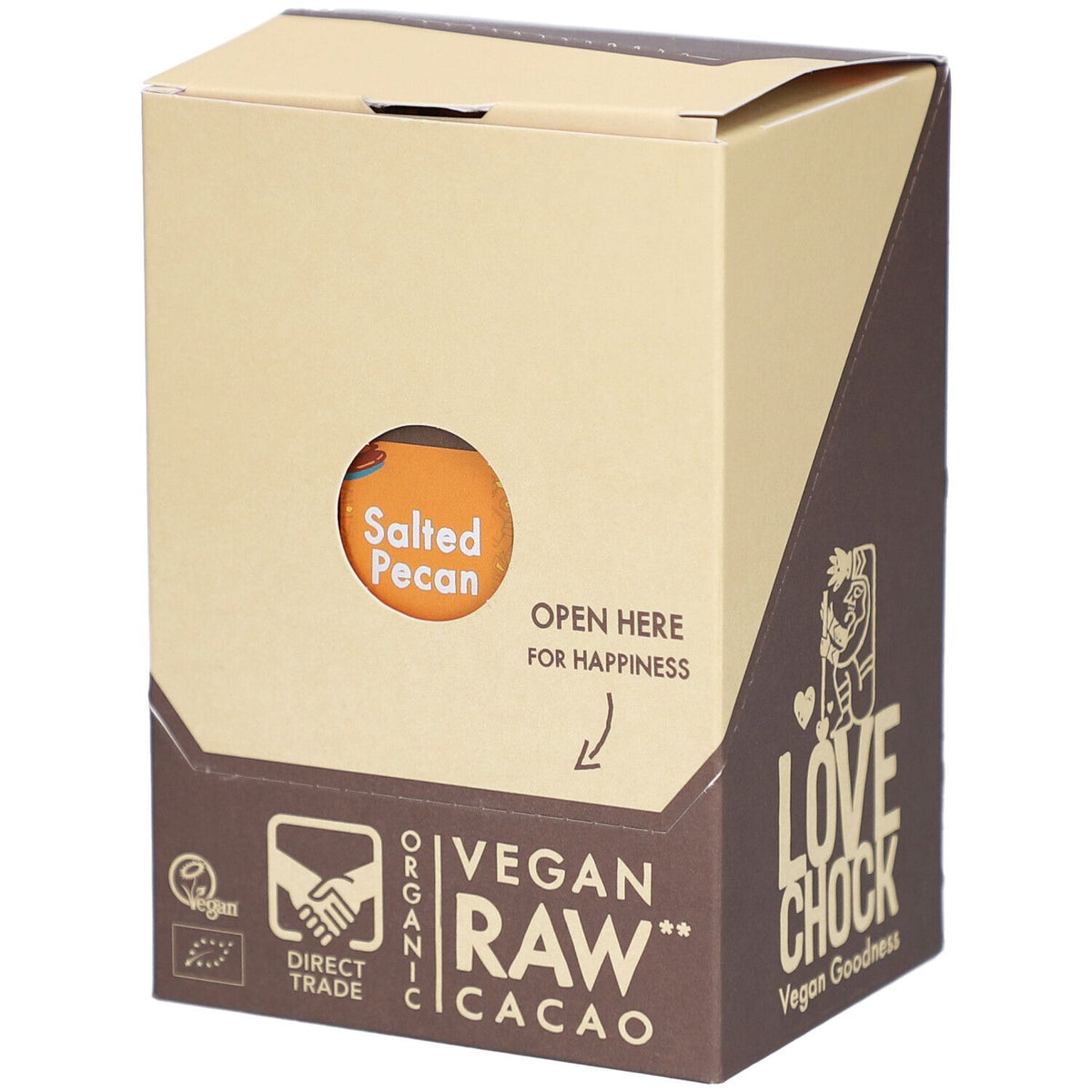 Lovechock Raw Cacao 80% Salted Pecan chocolat bio (12x40 g)