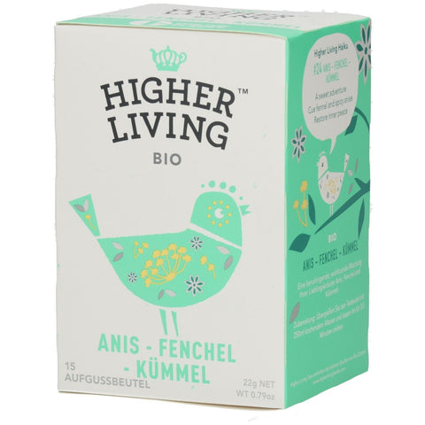 Higher Living™ Thé bio anis-fenouil-carvi (22 g)