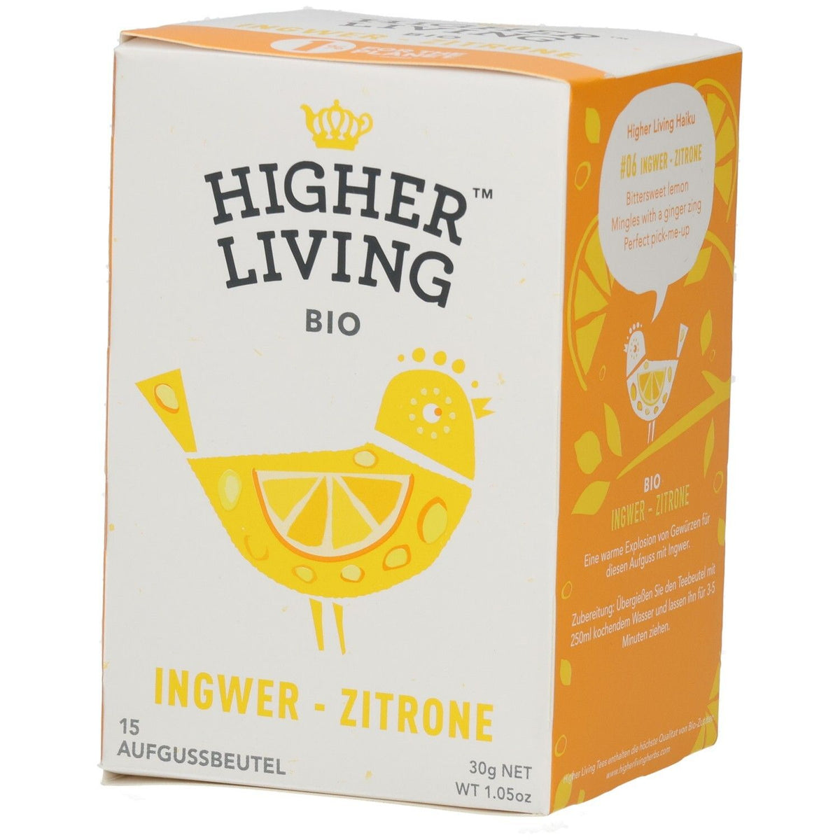 Higher Living™ thé bio gingembre-citron (30 g)