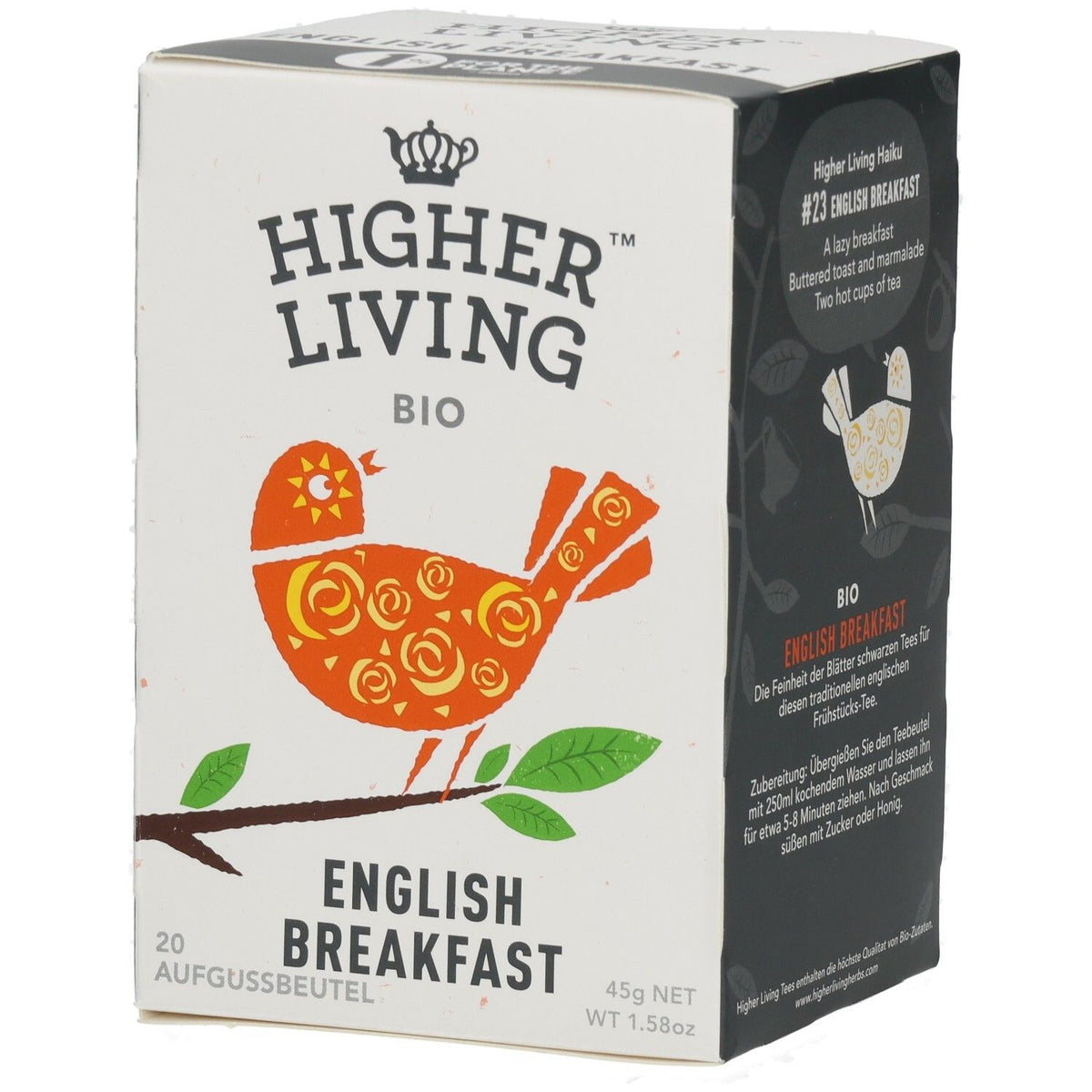 Higher Living™ Bio English Breakfast thé (45 g)
