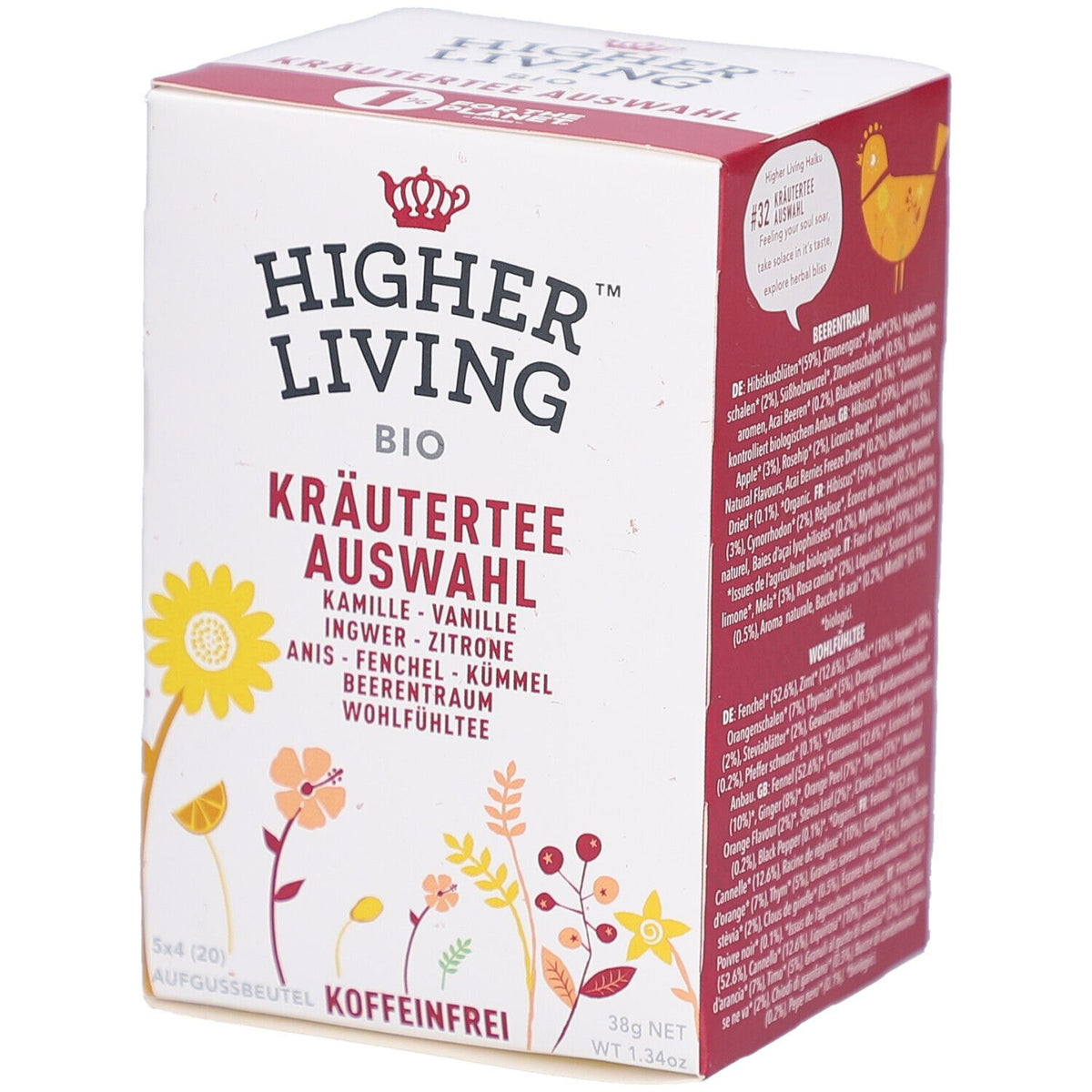 Higher Living™ Bio sélection de tisanes (38 g)