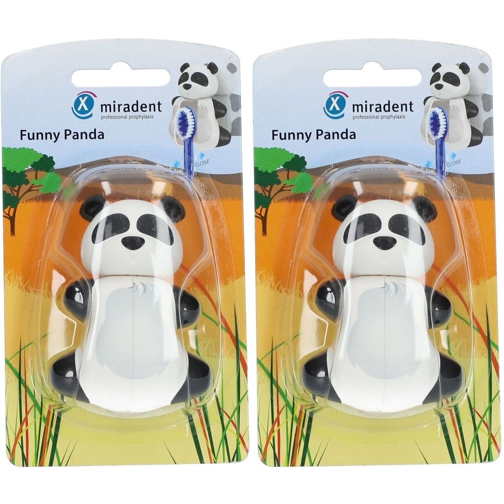 Miradent porte-brosse à dents Panda (2x1 pièces)