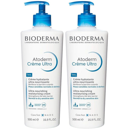 BIODERMA Atoderm Crème riche, crème protectrice pour le corps (2x500 ml)