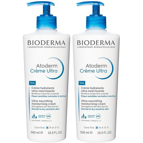 BIODERMA Atoderm Crème riche, crème protectrice pour le corps (2x500 ml)