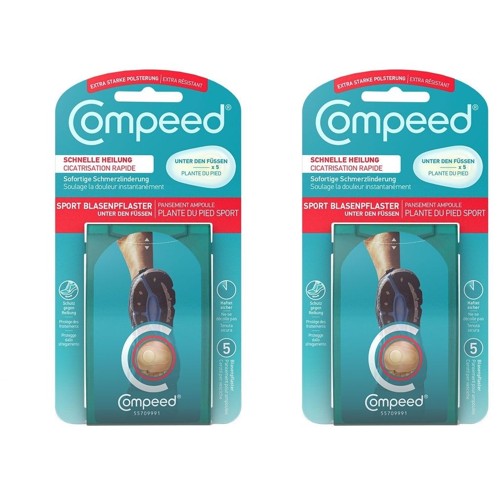 Compeed® Pansements pour ampoules sous les pieds (2x5 pièces)