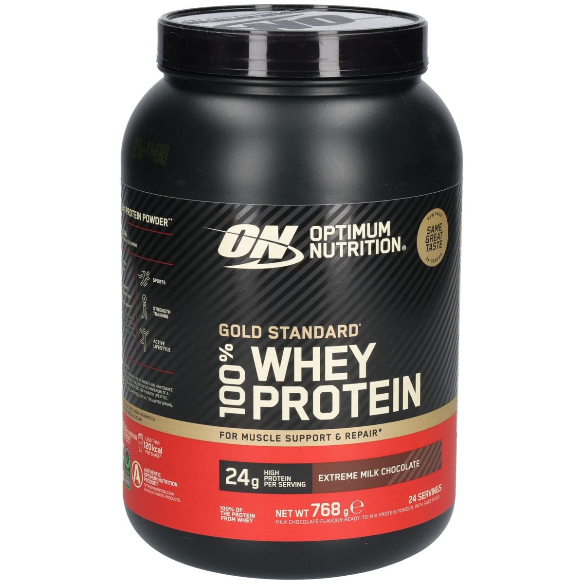Optimum Nutrition Gold Standard 100% Whey Protein poudre extrême chocolat au lait (768 g)