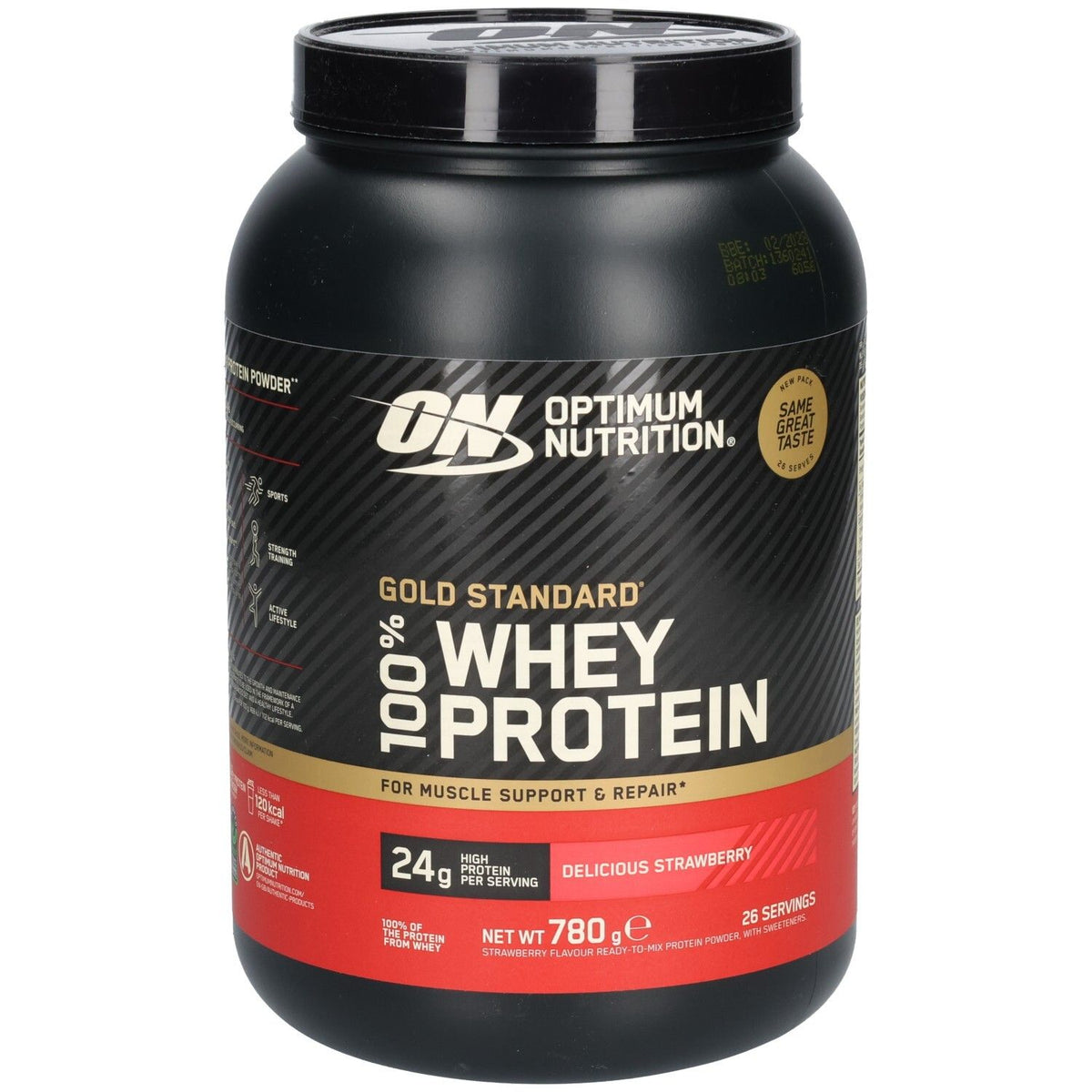 Optimum Nutrition Gold Standard 100% Whey Protein poudre fraise (780 g)