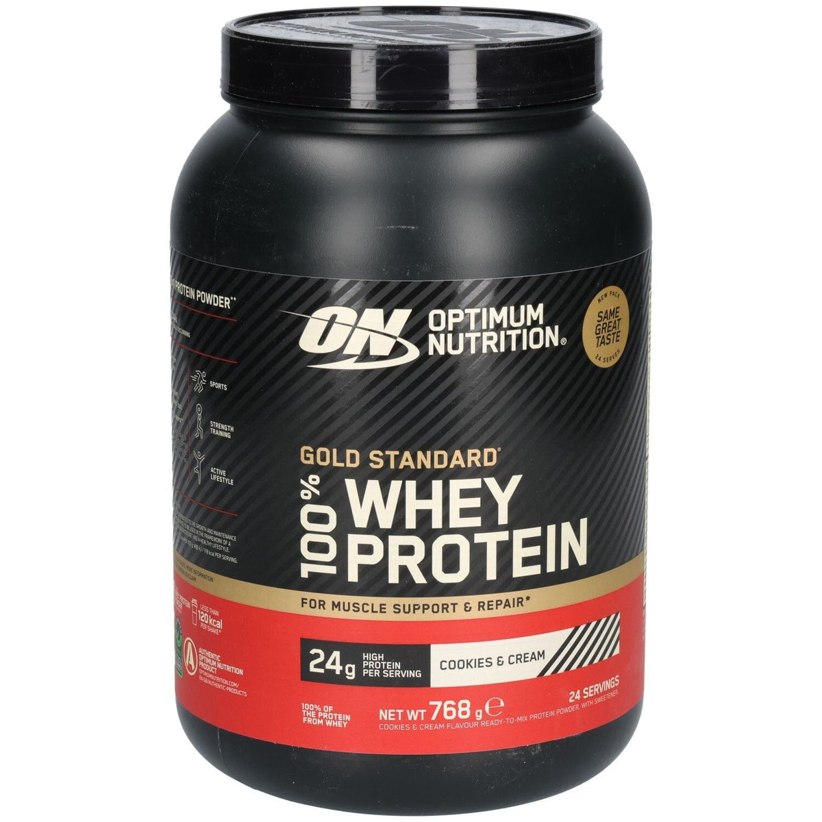 Optimum Nutrition Gold Standard 100% Whey Protein poudre Cookie Cream (768 g)