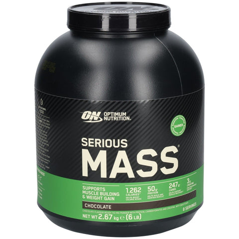 Optimum Nutrition Serious Mass Poudre de protéines chocolat pour prise de masse (2672 g)