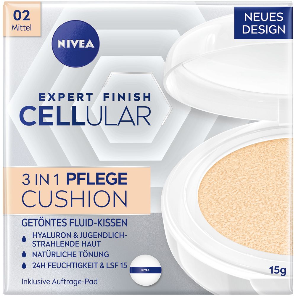 NIVEA CELLULAR Expert Finish 3in1 Pflege Cushion teinte moyenne (15 ml)