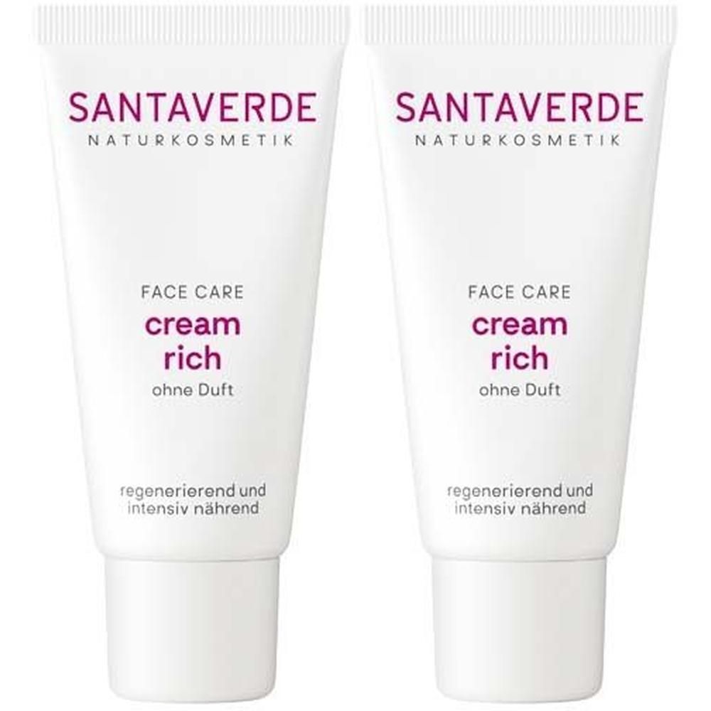 Santaverde Aloe Vera crème riche sans parfum (2x30 ml)