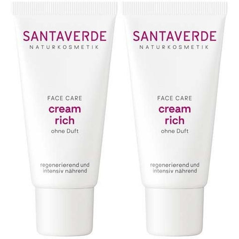 Santaverde Aloe Vera crème riche sans parfum (2x30 ml)