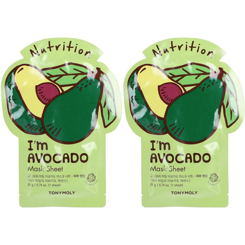 TONYMOLY I'm Avocado masque en feuille (2x1 pièces)