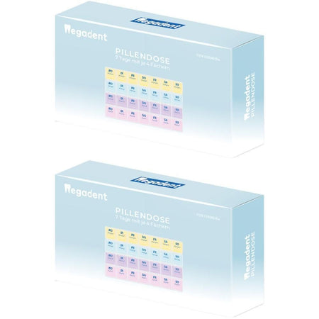 Pilulier 7 jours + 4 compartiments — 2x1 pièces