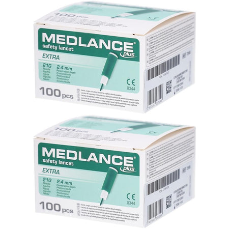 MEDLANCE plus Extra lanzettes de sécurité 21 G 2,4 mm (2x100 pièces)
