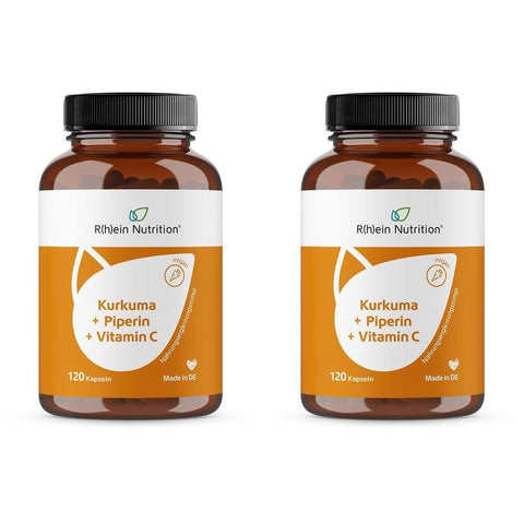 R(h)ein Nutrition Kurkuma 95% Curcumin + Piperin + Vitamin C vegan (2x120 gélules)