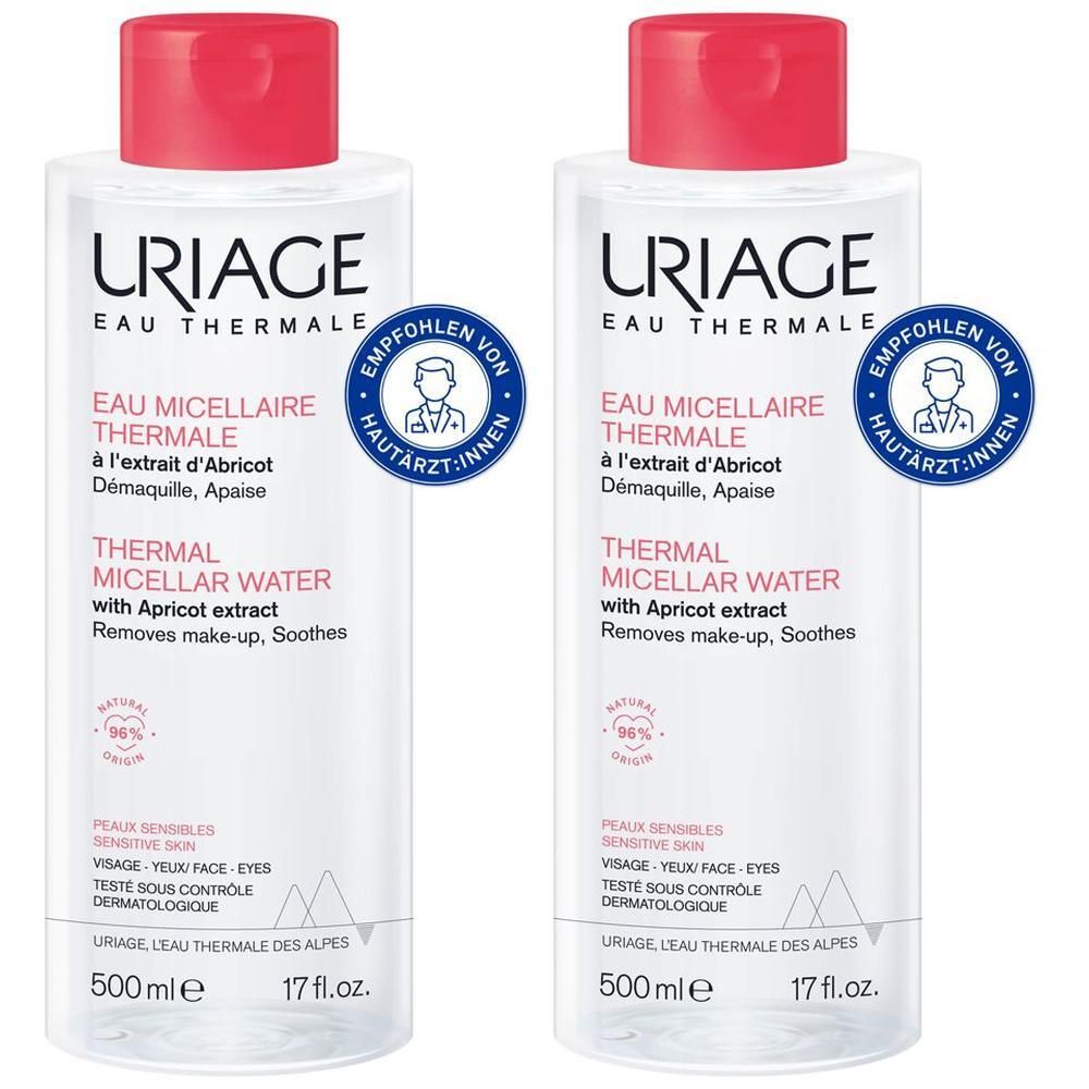 URIAGE Eau thermale micellaire Peau sensible (2x500 ml)