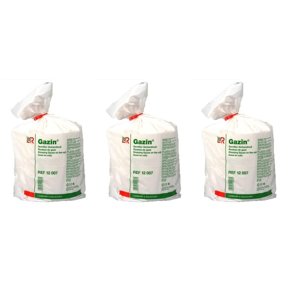 Gazin® bande de gaze 10 cm x 5 m 4 plis (3x1 pièce)