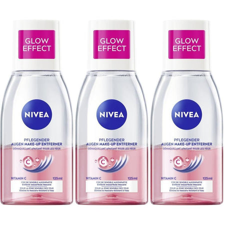 NIVEA Glow Effect démaquillant yeux (3x125 ml)