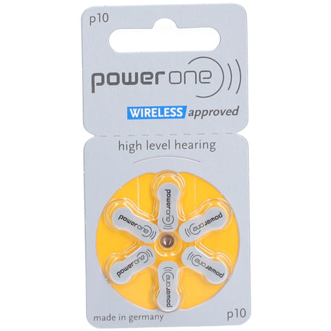 Power One P10 piles pour appareils auditifs (6 pièces)