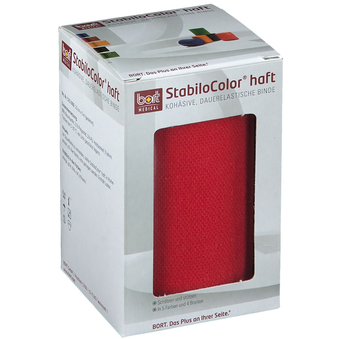 Bort StabiloColor® haft bande 10 cm rouge (1 pièce)