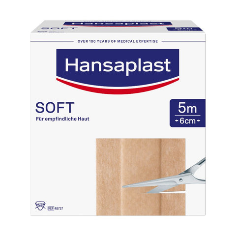 Hansaplast Soft pansements pour peaux sensibles (6 cm x 5 m)