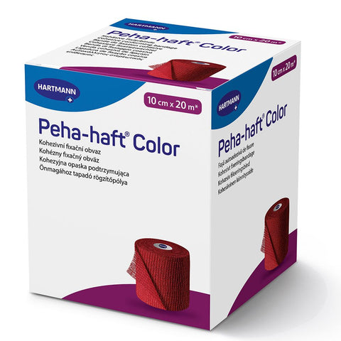 Peha-haft® Color sans latex 10 cm x 20 m rouge (1 pièce)