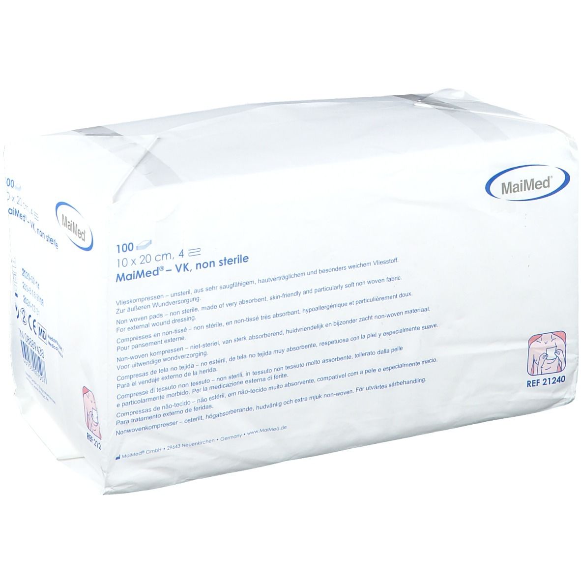 Compresses non tissées 10 x 20 cm non stériles (100 pièces)