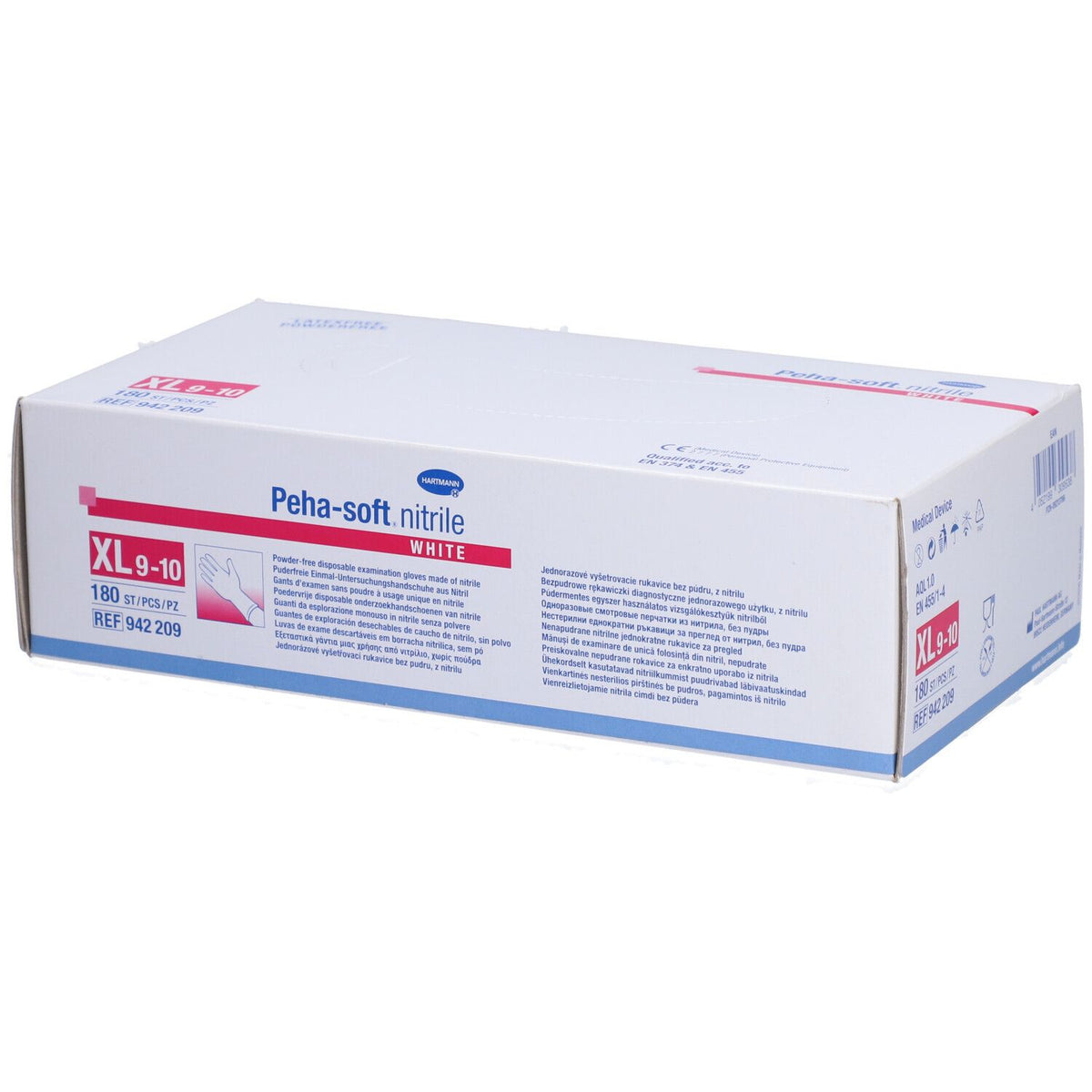 Peha-soft® nitrile white powderfree gants jetables XL (180 gants)