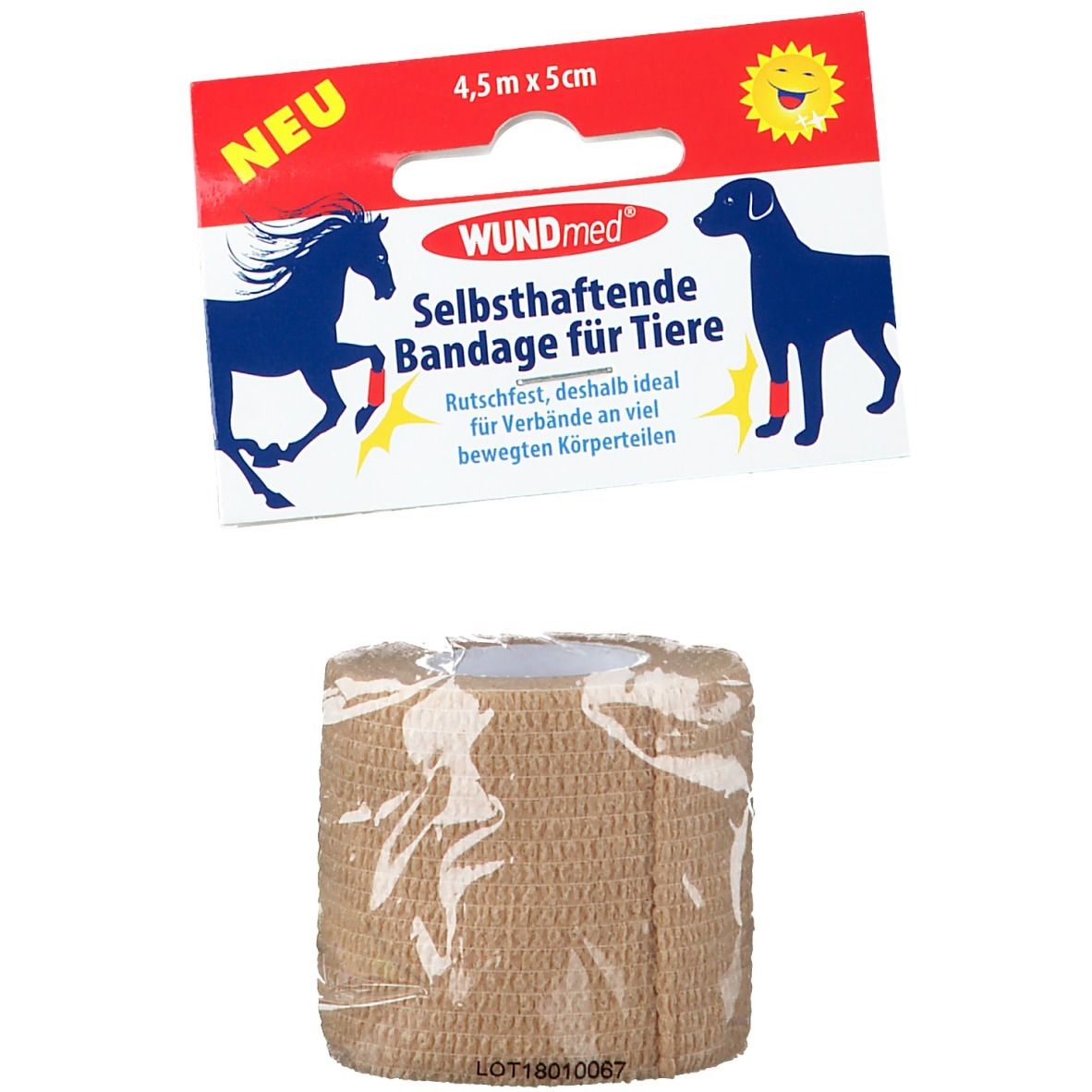 WUNDmed® bandage pour animaux 5 cm x 4,5 m (couleur non choisissable) (1 pièce)