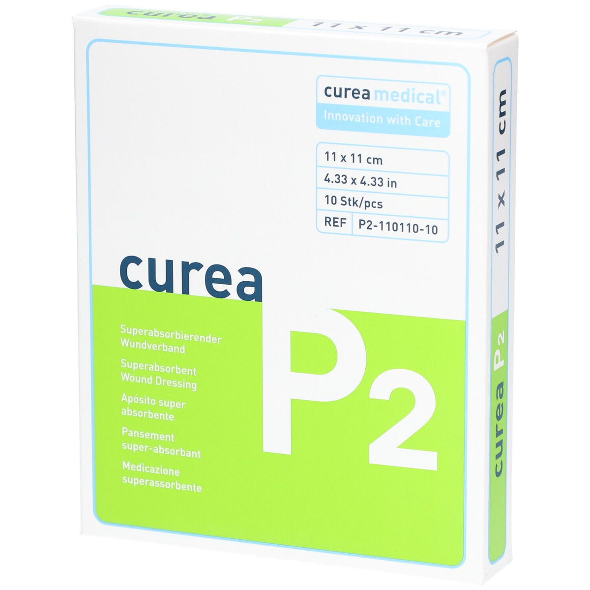 CUREA P2 pansement superabsorbant 11x11 cm (10 pièces)