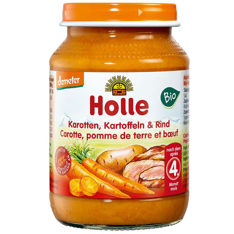 Holle Carottes, pommes de terre & bœuf dès le 5e mois (190 g)