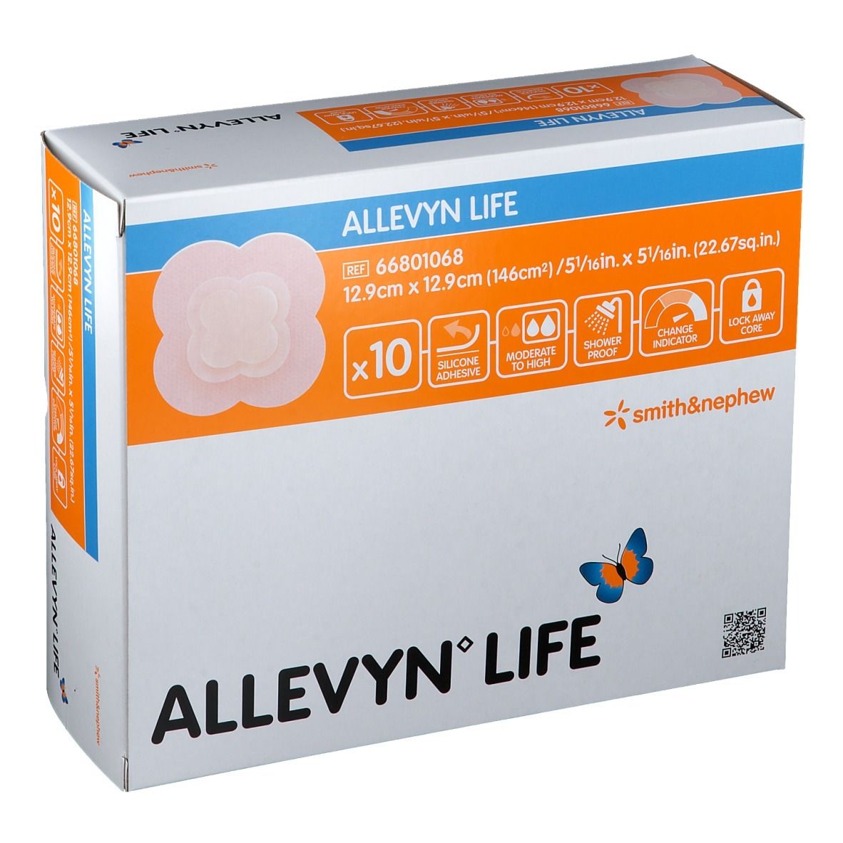 ALLEVYN® LIFE 12,9 x 12,9 cm stérile (10 pièces)