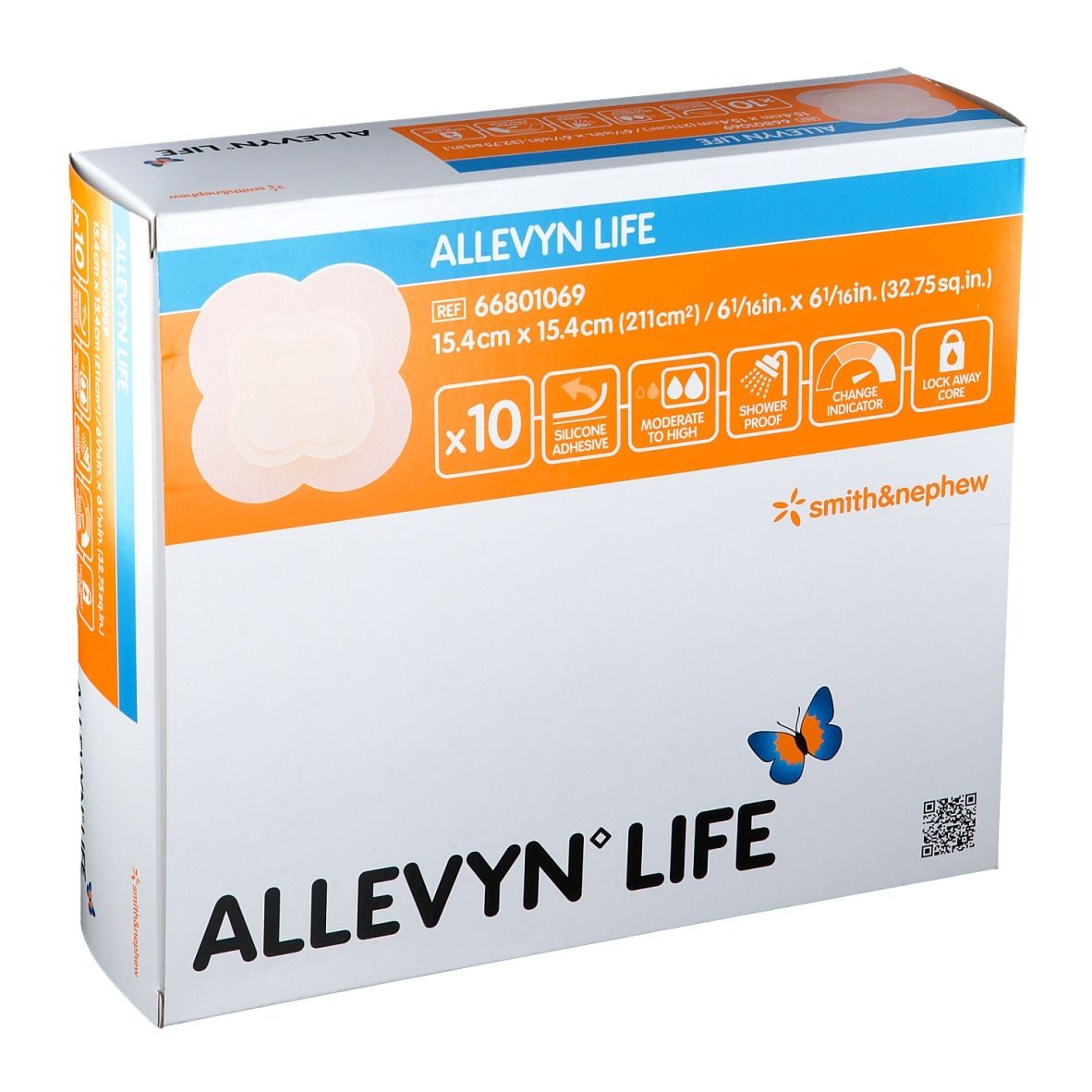 ALLEVYN LIFE 15,4 x 15,4 cm stérile (10 pièces)