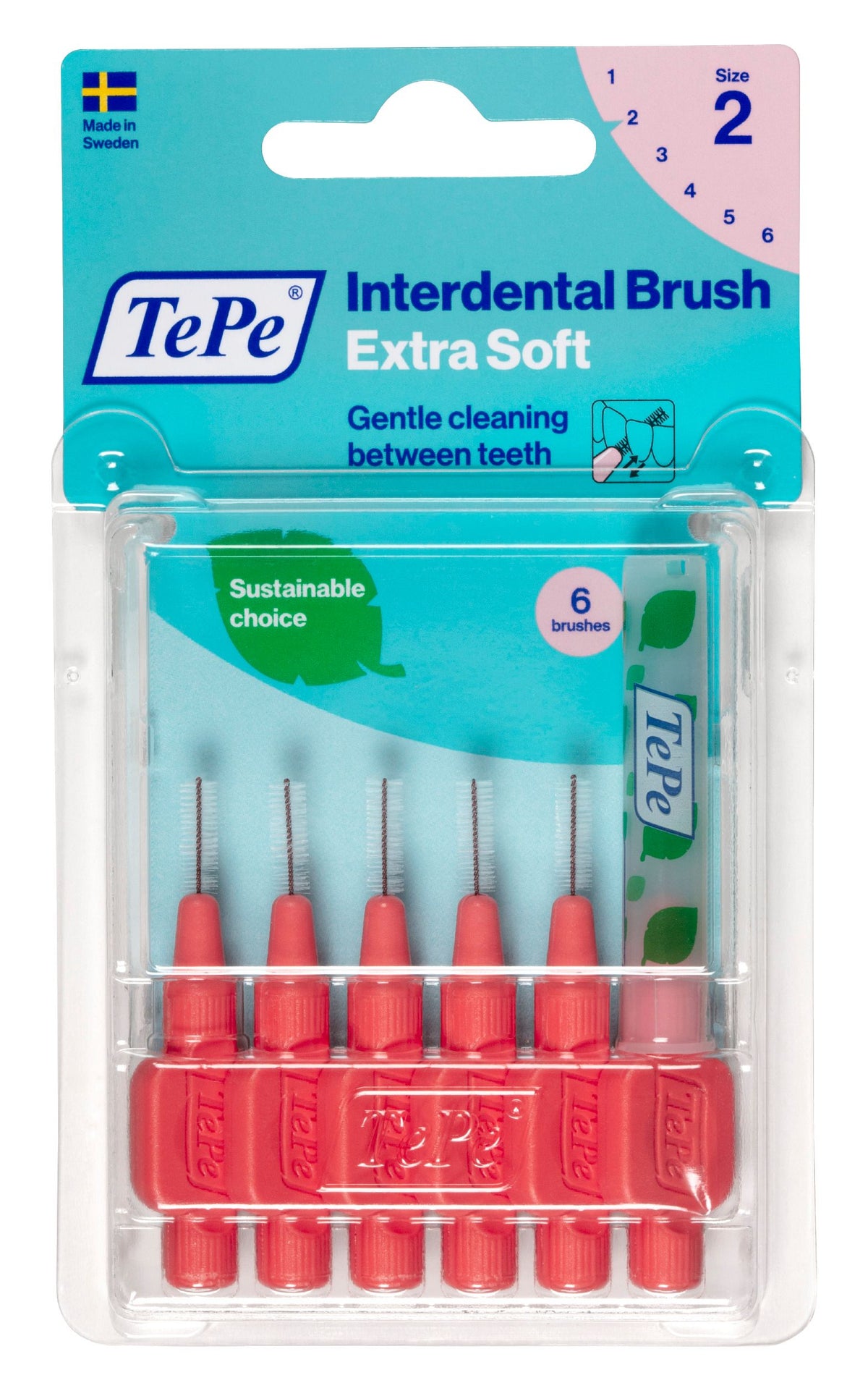 TePe Brosse interdentaire Extra Soft 0,5 - 0,9 mm rouge (6 pièces)