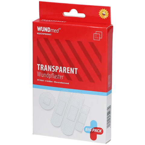 WUNDmed waterproof transparent plasters 4 sizes (50 pieces)