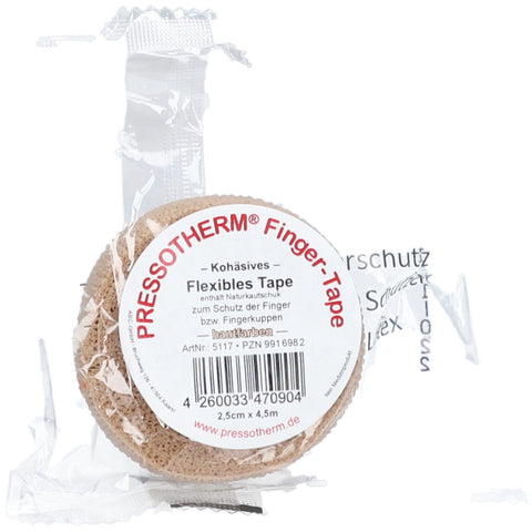 PRESSOTHERM - Ruban adhésif pour doigts 2,5 cm x 4,5 m, couleur peau (1 pièce)