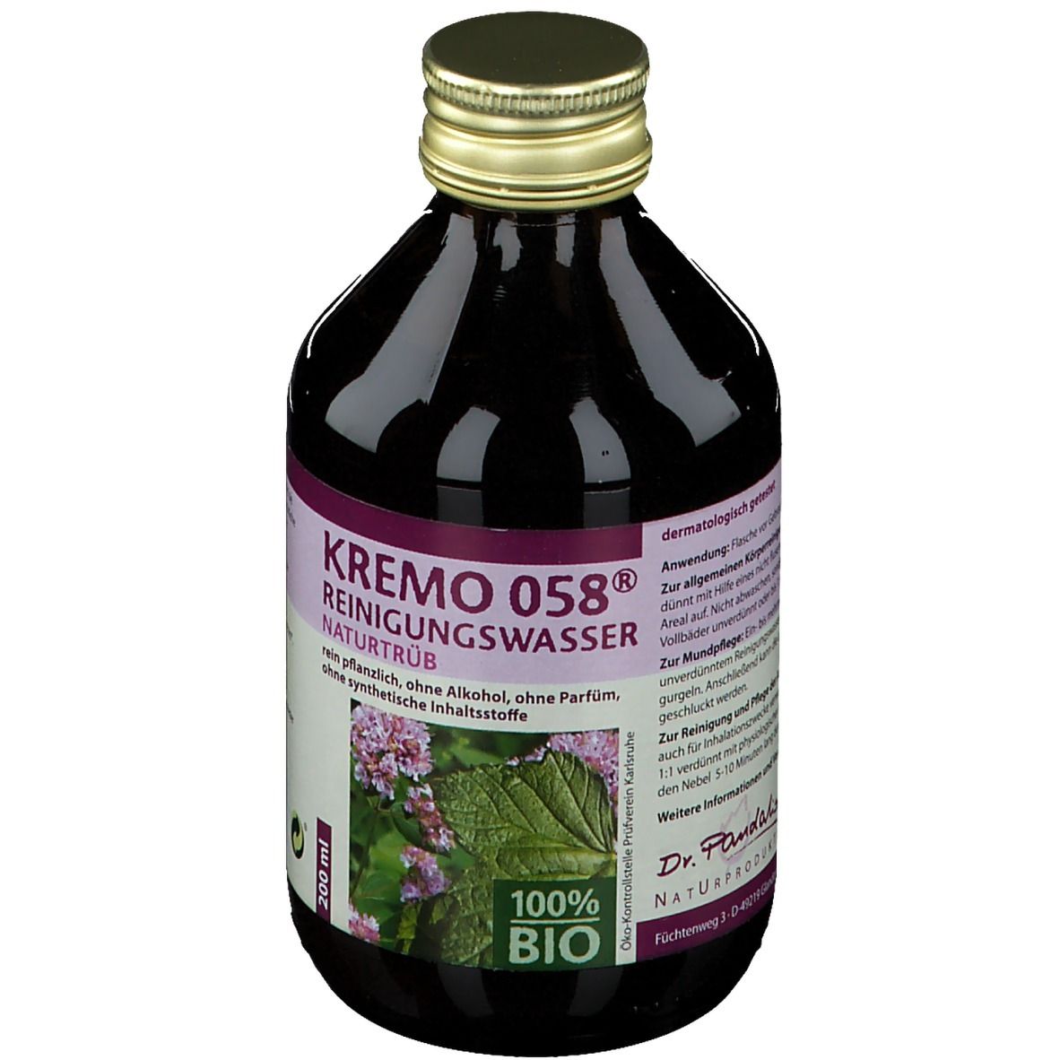 Dr. Pandalis Kremo 058® eau nettoyante bio (200 ml)