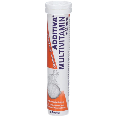 ADDITIVA® Multivitamines + Minéraux goût orange - 20 comprimés effervescents