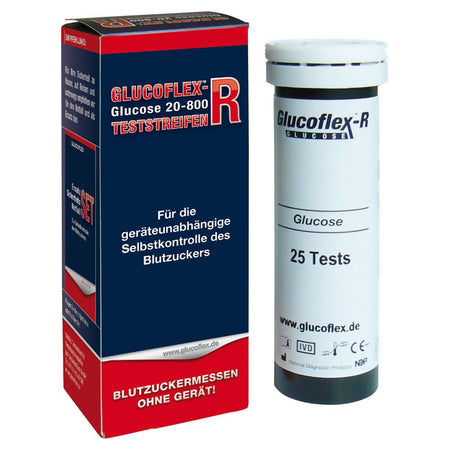 GLUCOFLEX™ -R bandelettes de test de glycémie (25 pièces)