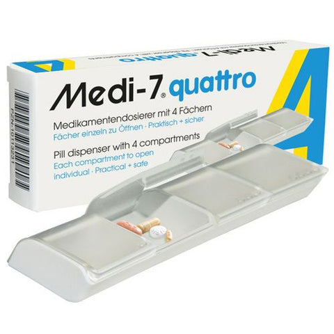 Medi-7® quattro dosette de médicaments blanche (1 pièce)