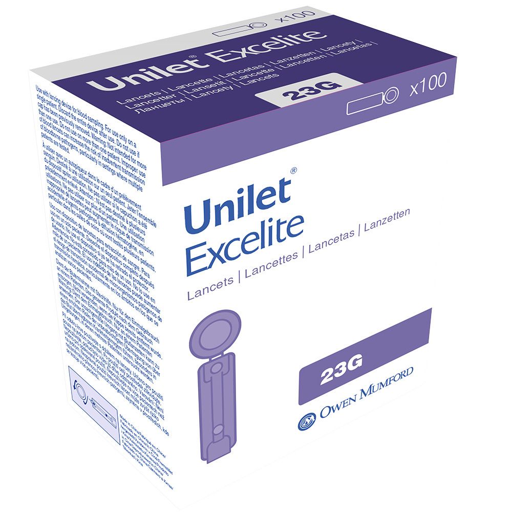 Unilet® Excelite 23G lancettes (100 pièces)