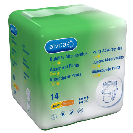 alvita® culottes absorbantes super medium — 14 pièces