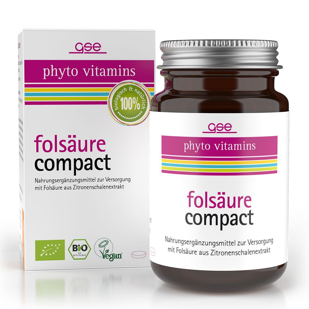 GSE phyto vitamins acide folique Compact (120 pièces)