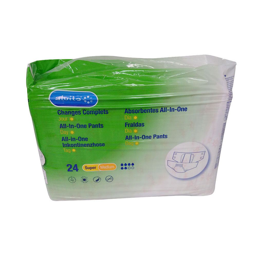 alvita® All-in-One culottes d'incontinence Super Medium jour (24 pièces)