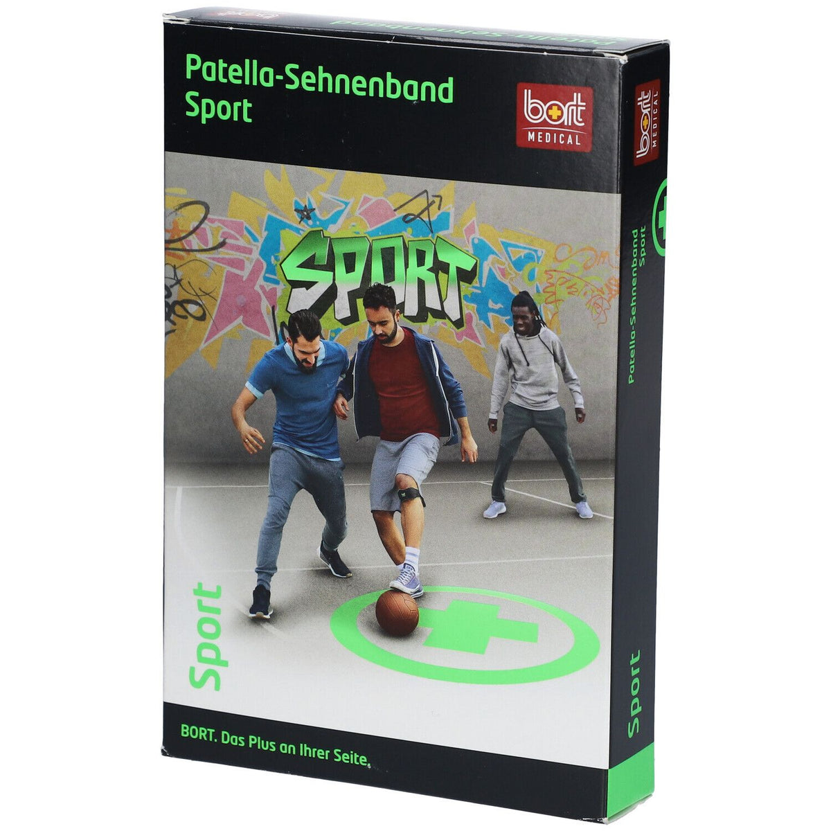BORT bandelette rotulienne Sport taille 2 noir/vert — 1 pièce