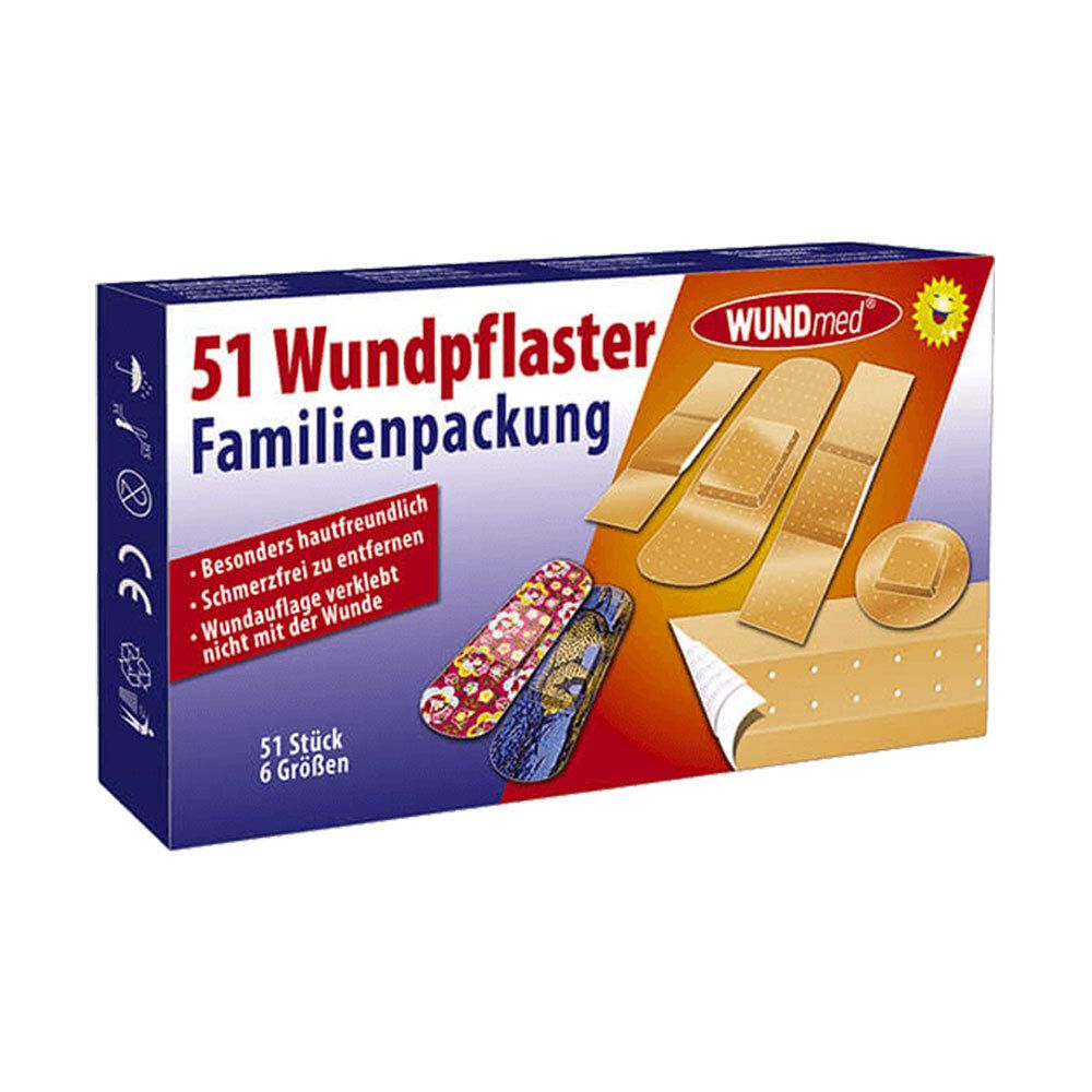 WUNDmed pansements pack familial (51 pièces)
