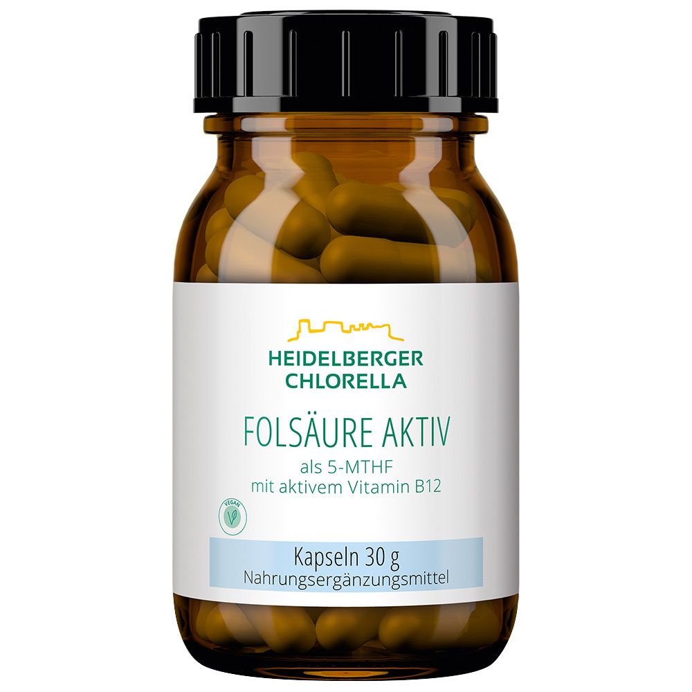 Heidelberger Chlorella® acide folique actif + vitamine B12 active (60 gélules)