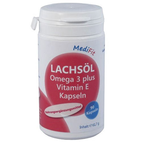 MediFit huile de saumon Omega 3 plus vitamine E (90 pièces)