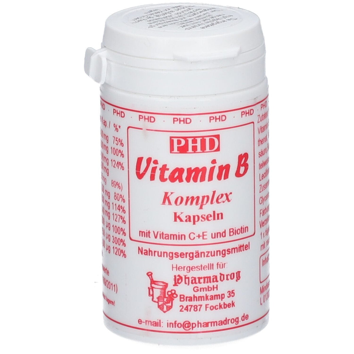 PHD Complexe de vitamines B (60 gélules)